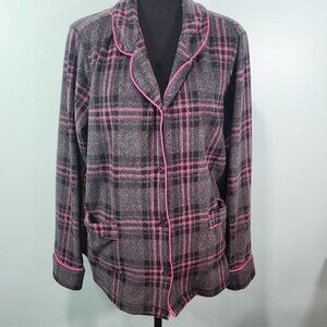 Vera Wang Fleece Cardigan Plaid XL
Lot H